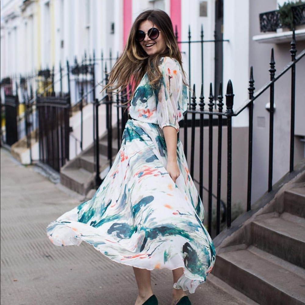 Watercolor Maxi Dress